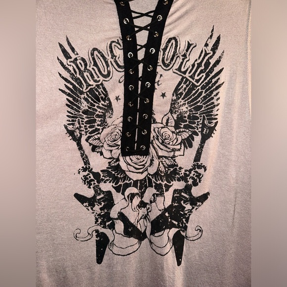 Charlotte Russe Rock N Roll Tank Top - Picture 2 of 5